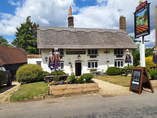 The Plough Inn pub at Wingfield village.  It has a thatched room and is well maintained